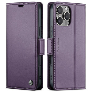 Haute Qualité <span class=keywords><strong>CaseMe</strong></span> RFID Blocage Titulaire De La Carte Flip PU Couverture En Cuir Téléphone étui pour <span class=keywords><strong>iphone</strong></span> 16 Pro Max 15 14 13 12 <span class=keywords><strong>11</strong></span> Pro Plus - Product Image 1