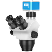 Stereo Inspection Microscope 3.5X-100X Trinocular with Camera for Precision Parts QC Automotive Components and Mold Surface