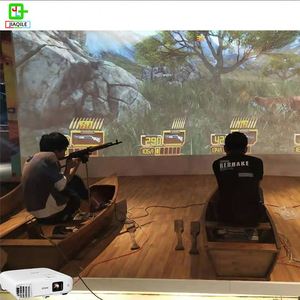 Équipement de divertissement pour aire de jeux intérieure pour enfants : Jeu de tir holographique avec projecteur de guerre virtuelle et rideau de projection - Product Image 1