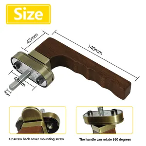 Walnut Black Casement Pull Window Handle Zinc Alloy And Rosewood Door Window Hardware Handles