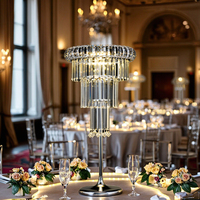 Vente à chaud centres de table de mariage de luxe décorations de table LED porte-fleurs en acrylique décoration de mariage