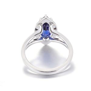 Bague de luxe en or blanc 10k 14k 18k avec pierre précieuse de laboratoire taille marquise, haute joaillerie, bagues de fiançailles et de mariage, cadeau pour femme et homme - Product Image 2