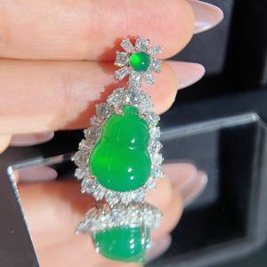 Collar de Plata de Ley S925 con Serpiente Espíritu Verde, Diseño Exquisito del Zodiaco Chino, Colgantes y Dijes de Diamantes Únicos - Product Image 2