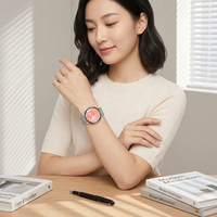 Montre connectée élégante pour femmes I232, écran tactile complet, cadran personnalisable, localisation du dispositif, rappel d'alarme, alerte sédentarité, logo personnalisé disponible