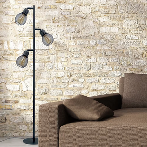 Trang chủ phòng khách công nghiệp trang trí sáng tạo gác xép kim loại lồng sàn đứng đèn 3 đầu đèn chùm ánh sáng lịch thi đấu - Product Image 1