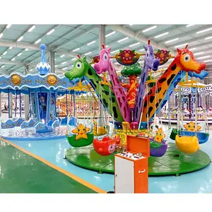 Kiddie Carnival Rides Giraffe Style Amusement Park Flying Chairs Swing Ride For Sale