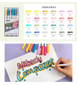 Juego de Marcadores de Arte IERS Personalizados con Doble Punta, Marcadores de Acuarela, Punta Fina Mezclable, Estuche de Plástico con 72 Colores - Product Image 1