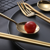 Cuillère à café, cuillères de service, buffet, cuisine, cuillères de qualité alimentaire, fourchettes et couteau, ensemble de couverts en acier inoxydable avec manche en acrylique