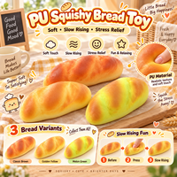 Roti Gulung Bunga Besar PU Mainan Squishy Slow Rebound Model Makanan Realistis Mainan Pereda Stres Alat Pajangan