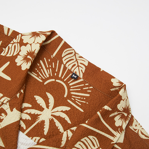 <span class=keywords><strong>Camicia</strong></span> da uomo in <span class=keywords><strong>seersucker</strong></span> con stampa di palme, 100% poliestere, 170 g/m², colletto a <span class=keywords><strong>camicia</strong></span>, stampa digitale, casual, estiva - Product Image 3