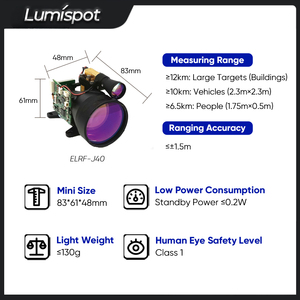 Kostengünstiges und Leichtes Lumispot Laser-Entfernungsmesser-Modul, 10 km Reichweite - Product Image 2