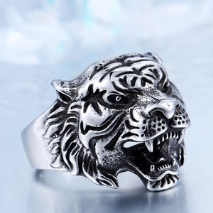 Anillo de Hip Hop Personalizado de Moda, en Forma de Tigre, de Acero Inoxidable 316L, Nuevo - Product Image 5