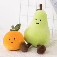 Ruunjoy Nettes Gesicht Gemüse Aubergine Plüsch puppe Gefüllte Weiche Frucht Birne Pfirsich Mandarine Banane Baby Appease Spielzeug für Kinder