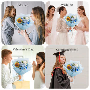 NOUVEAU DESIGN Crochet Rose Tournesol Tulipe Bouquet de fleurs pour fille Maman Professeur Cadeau - Product Image 3