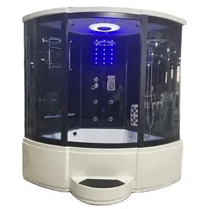 Vente en gros en usine cabine de douche sauna à vapeur avec bain à remous spa hydro bain à remous baignoire de massage