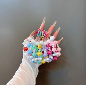 Simpatico Portachiavi con Ciondolo a Forma di Bambola Cartoon, Catena per Telefono con Perline, Regalo Creativo di <span class=keywords><strong>Natale</strong></span>, Accessorio alla Moda in Plastica per Custodia del Telefono/Borsa - Product Image 2