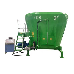 Mélangeur d'aliments vertical industriel stationnaire TMR avec alimentation électrique pour ferme laitière moderne - Product Image 1