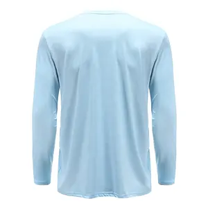 High Quality Custom Design Logo Polyester Spandex Men's Long Sleeve Performance Shirts