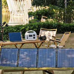Station d'alimentation portable 600W, batterie LiFePO4 576WH, générateur solaire avec prise AC, type-C QC, lampe torche LED pour le camping en plein air - Product Image 6