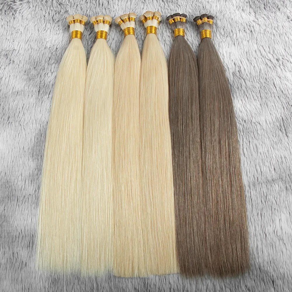Wholesale Brazilian hair weft 100% virgin Indian remy hand tied weft hair extension