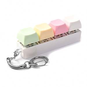 Juguete Antiestrés Creativo Novedoso de Plástico ABS Rectangular, Llavero con Botón para Apretar, Pequeño Colgante para Aliviar el Estrés - Product Image 5