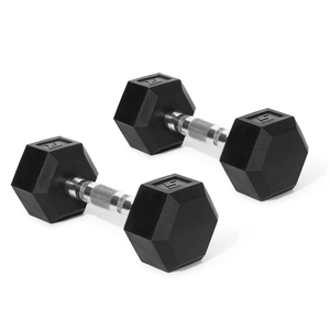 Ensemble d'haltères hexagonales pour la maison, en matériau PEV, équipement de musculation avec des caractéristiques imperméables et écologiques, options de 5 à 30 lb - Product Image 2