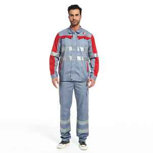 Men <strong>Women</strong> Safety Work Clothing Hi Vis <strong>Jacket</strong> and <strong>Cargo</strong> Pants Workwear Sets Long Sleeve Workers Labor Uniforms Overalls - Product Image 2