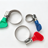 Collier de serrage à vis réglable avec poignée à vis sans fin et papillon, type Allemagne 3017