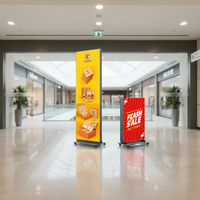 Reproductor de Publicidad LED Inteligente Portátil a Todo Color GOB, Pantalla de Visualización Digital Plegable para Interiores P2.5 con Software Gratuito