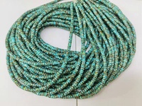 Brin de pierres précieuses turquoises Heishi pour la fabrication de bijoux, disques plats, ronds, en forme de pierres naturelles, vente en gros, livraison gratuite