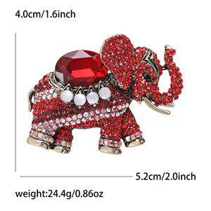 Nuovi Arrivi 2026 Spilla a Forma di Elefante in Lega Stile Coreano, Elegante per Abiti da Donna, Regalo di Anniversario, Spilla Esotica con Strass per Madri - Product Image 5