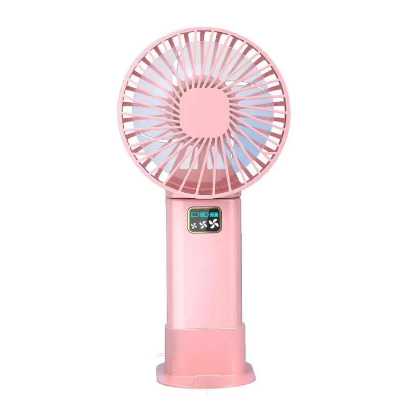 2024 New Mini Handheld Fan with Large Capacity Dual Battery USB Charging Desktop Convenient to Carry Handheld Small Fan