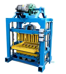 Home use 2024 New semi automatic brick making machinery small manual hollow concrete cement block machine QTJ4-40 Hot selling