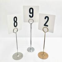 Vente en gros de porte-numéro de table, porte-photo, nom circulaire, table à manger, porte-mémo, carte de mariage, bureau, métal