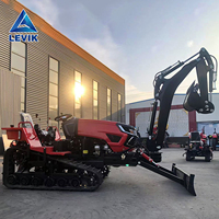 Mini tracteur chenillé polyvalent à bas prix, machine agricole de 50 CV pour la culture des petites exploitations et des champs