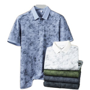 T-shirt décontracté pour homme en coton Sorona tissé, respirant, anti-humidité, antibactérien, gris fumé de haute qualité - Product Image 1