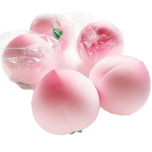 Jouet à pincer en mousse TPR en forme de pêches simulées, super mignon, à rebond lent, pour garçons et filles, cadeau éducatif amusant et kawaii, pour tous les âges - Product Image 2