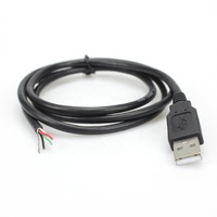 Kabel Data berpelindung kabel, kabel Data kepang kabel kawat ke telanjang, kustom USB 2.0 tipe-a untuk kamera Printer komputer
