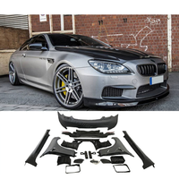 Pare-chocs avant et arrière modifiés, jupes latérales et spoiler en fibre de carbone sèche pour BMW Série 6 M6 2010-2013, état neuf, fixation par vis, extérieur de voiture