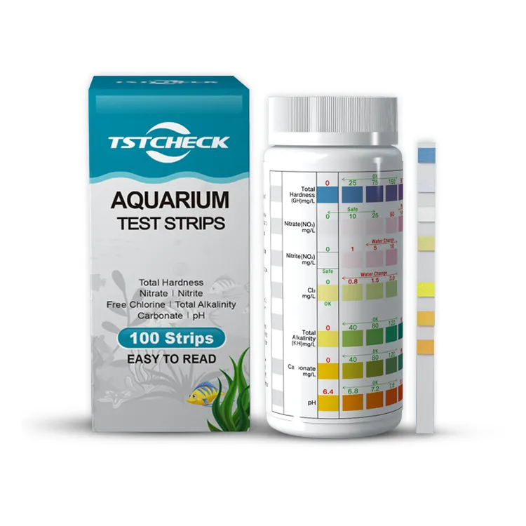 Betta — kit de test de l'eau 7 en 1, gb de contours d'eau pour aquarium, bandes lumineuses, pas de lecture