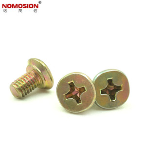 Tornillo de cabeza plana NOMOSION M3 M3.5 KM6 12 de acero con accionamiento cruzado para muebles de madera, norma DIN Clase 8.8 - Product Image 2