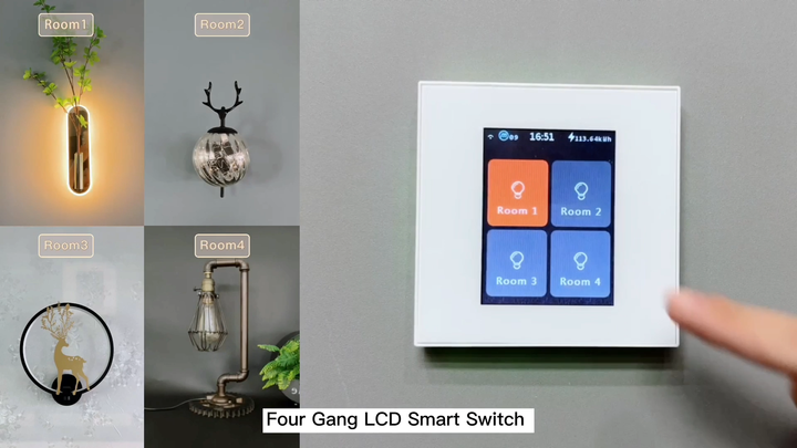 LANBON L8 Series 4 Gang Smart Light Switch - WiFi Mesh Home