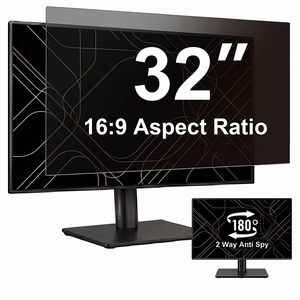 180 °   Protection d'écran anti-regard 2 voies 32 pouces 16:9 pour moniteur de bureau, <span class=keywords><strong>filtre</strong></span> anti-lumière bleue, <span class=keywords><strong>sans</strong></span> <span class=keywords><strong>film</strong></span> adhésif - Product Image 1