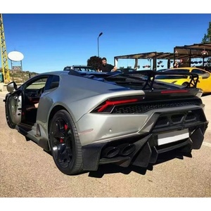New Carbon Fiber Huracan 2014-2023 Car Modification Upgrade V Style Body Kit Front/Rear Bumper Lip Rear Spoiler for - Product Image 5