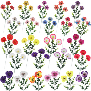 Fleurs artificielles Guanyi en soie plastique, branche unique de glycine, haute simulation, pour mariage, extérieur et décoration intérieure - Product Image 2