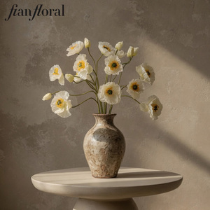 Fleurs artificielles en soie résistantes à tige unique, coquelicots en vrac pour centres de table de mariage, décorations pour la maison, fleurs en gros - Product Image 1