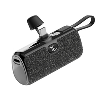 Mini batterie externe portable ultra-mince 5000mAh Chargeur USB étanche 2A Appareils mobiles en plastique Support au lithium compatible