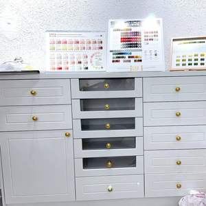 Mueble de Almacenamiento para Salón de Uñas con Cajones y Puertas para Exhibición y Organización de Esmaltes de Uñas, Estilo Contemporáneo, Fácil de Limpiar - Product Image 2