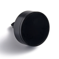 Clip pour évent de bouteille de désodorisant de voiture en métal noir rond au design simple personnalisable