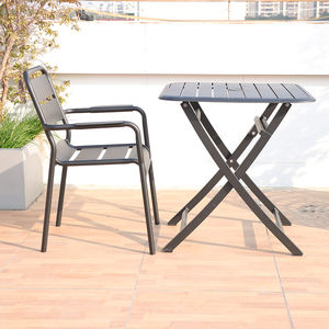 Ensemble de 3 pièces pour patio, aluminium et <span class=keywords><strong>métal</strong></span>, table et chaises pliantes d'extérieur pour jardin de loisirs commercial - Product Image 2